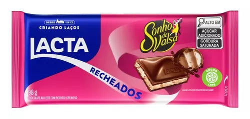 SONHO DE VALSA - LACTA - CHOCOLATE LACTA - CHOCOLATE BRASILEIRO - LACTA BRASIL - LACTA BRAZIL - MERCADO BRASILEIRO - PRODUTO BRASILEIRO  - CHOCOLATE MAIS VENDIDO