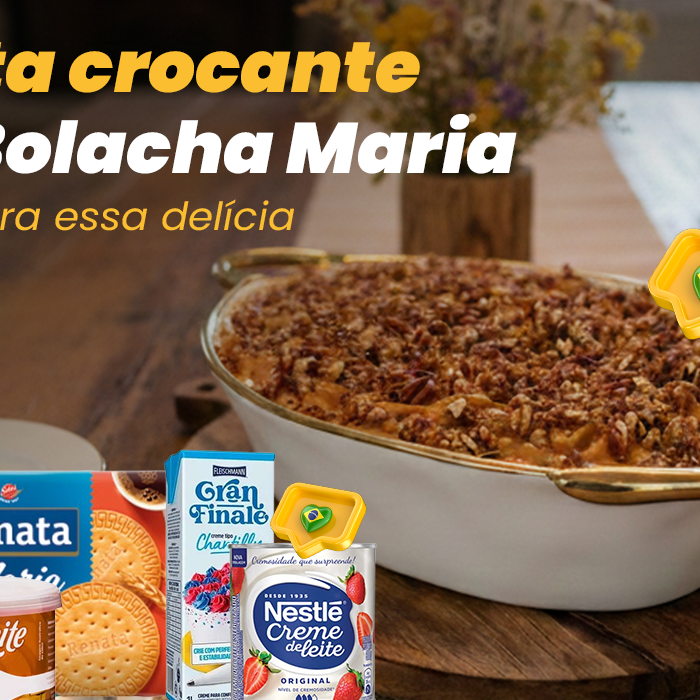 Torta Crocante de Bolacha Maria