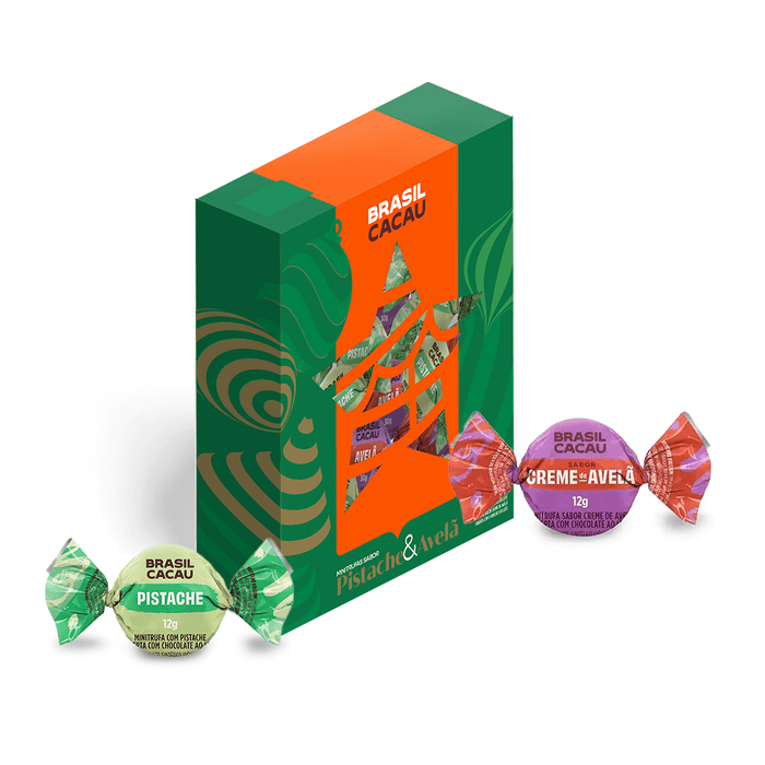 Caixa Minitrufas Avelã e Pistache 144g