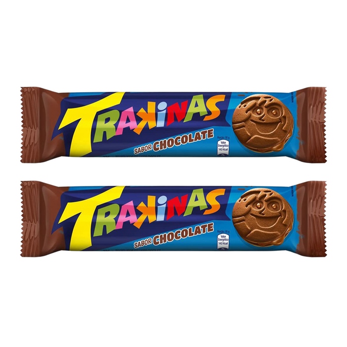 Trakinas Biscoito Recheado Chocolate 126g - 2 UNIDADES