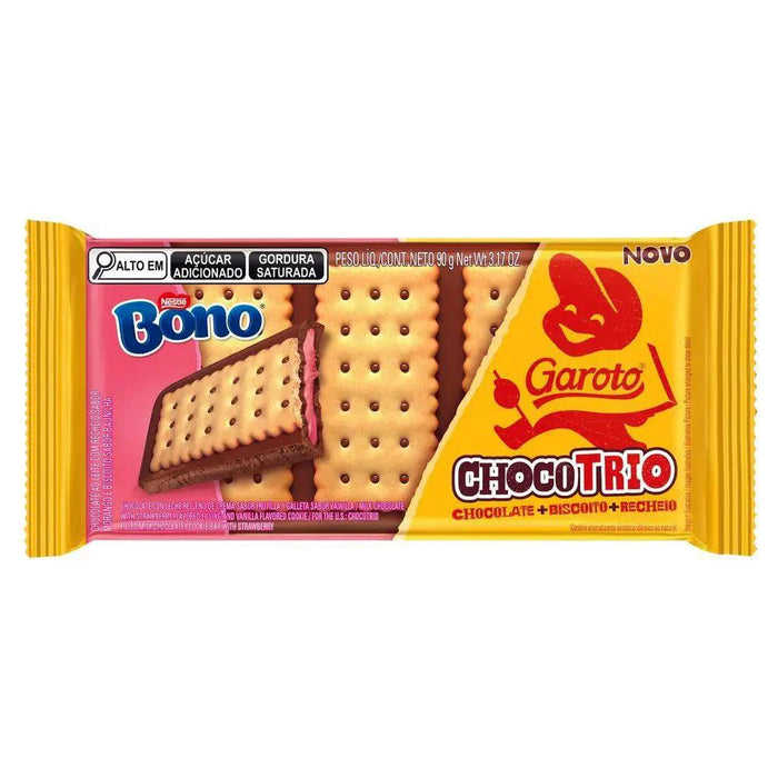 Garoto Chocotrio Bono Morango 90g