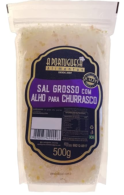 A Portuguesa Sal Grosso c/ Alho para Churrasco 500g