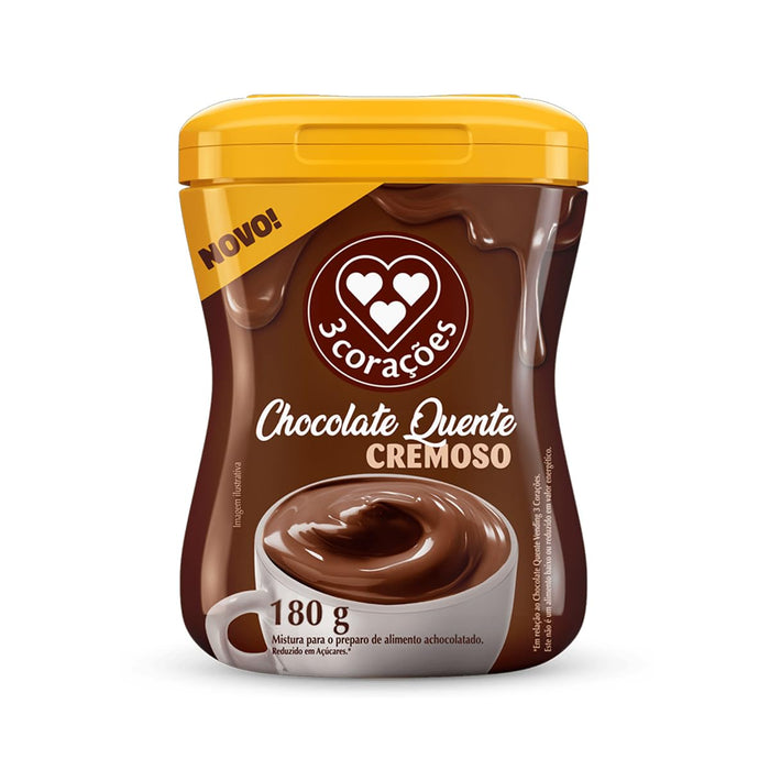 3 Corações Chocolate Quente Cremoso 180g