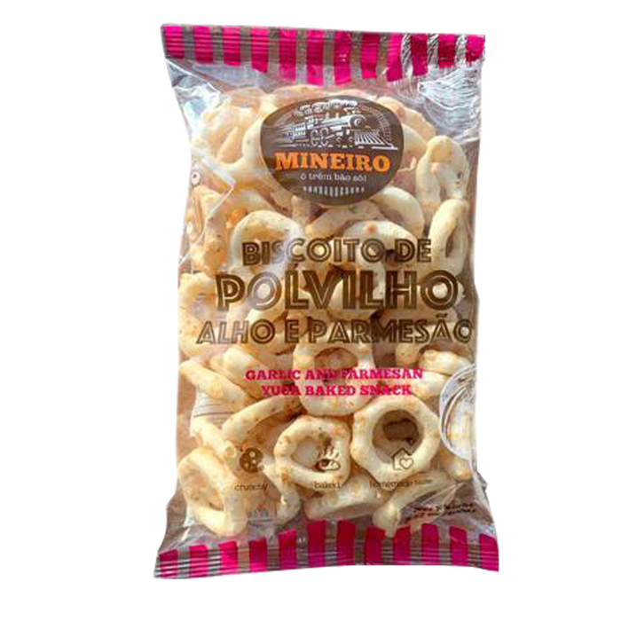 Mineiro Biscoito Polvilho Alho e Parmesão | Garlic Parmesan Biscuit - 90g