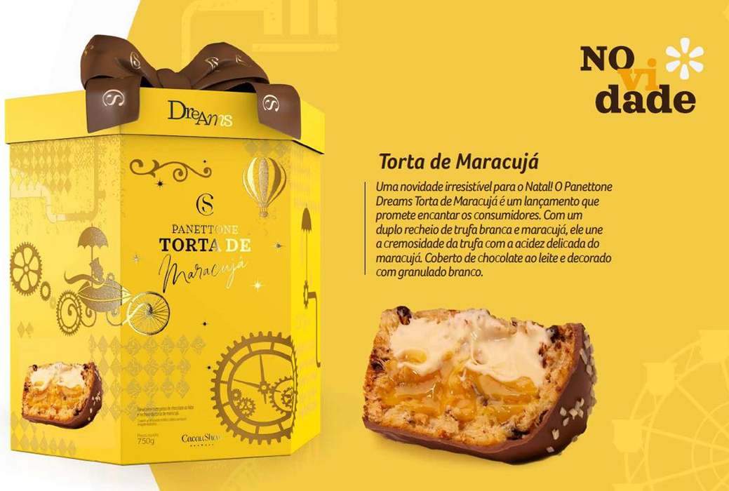 Cacau Show Panettone Dreams Torta de Maracuja 750g