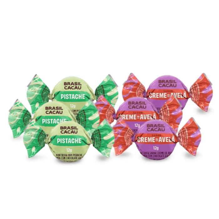 Cacau Brasil Valentine Gift Bag 144g — 12 Minitrufas & Avelã