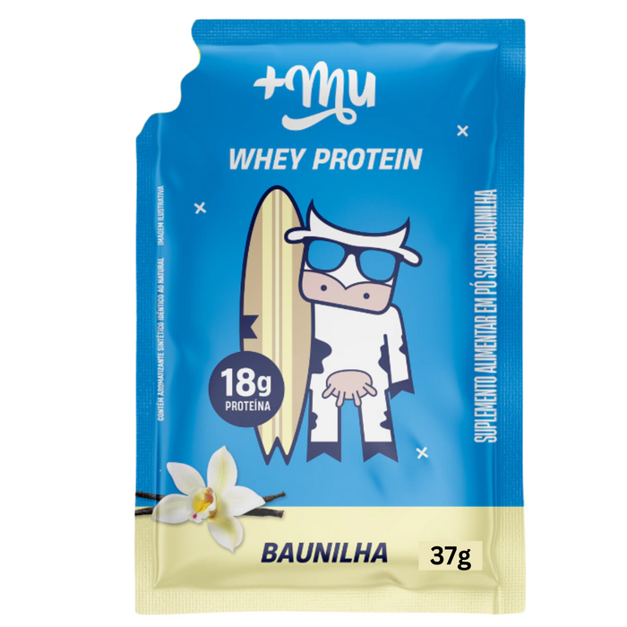 +Mu Whey Concentrado – Sabor Baunilha Sachet 37g