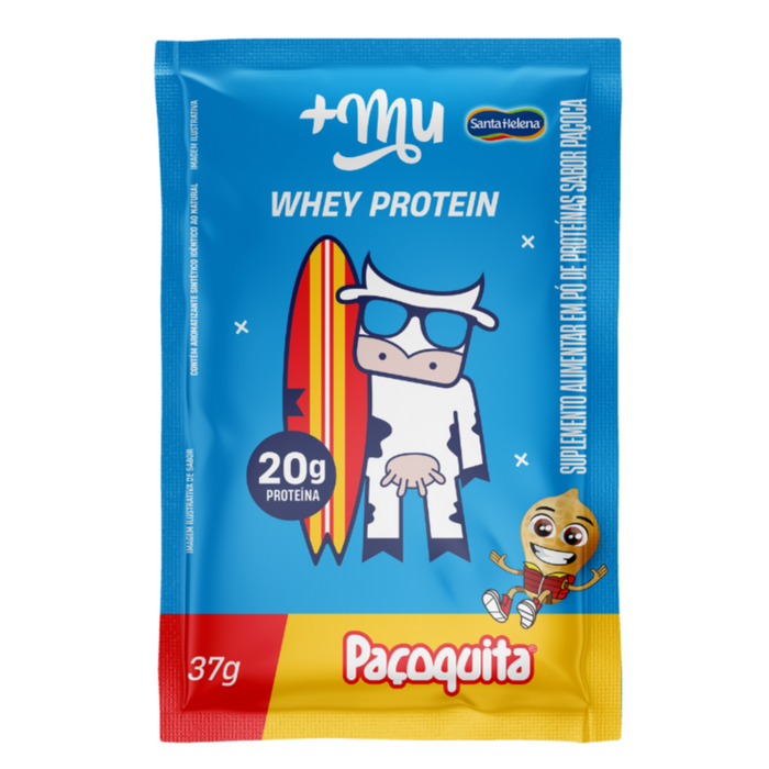 +Mu Whey Concentrado – Sabor Pacoca Sachet 37g