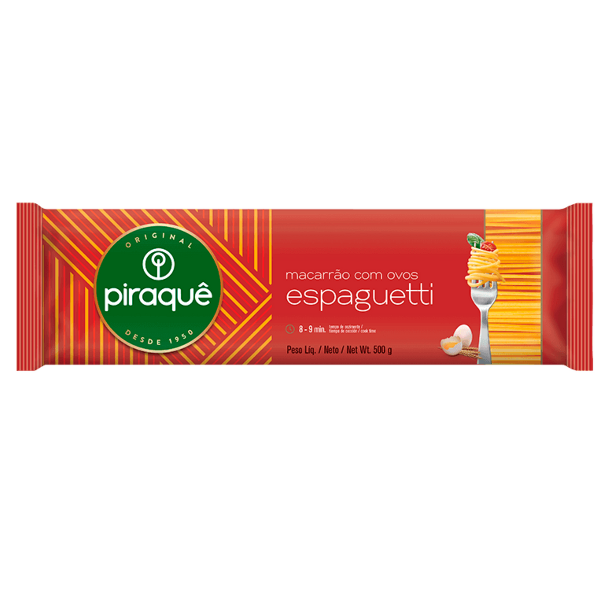 Piraquê Macarrão com Ovos Espaguetti 500g — Everyday Brazil ...