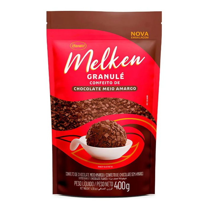Melken Harald Confeito de Chocolate Meio Amargo Granule 400g
