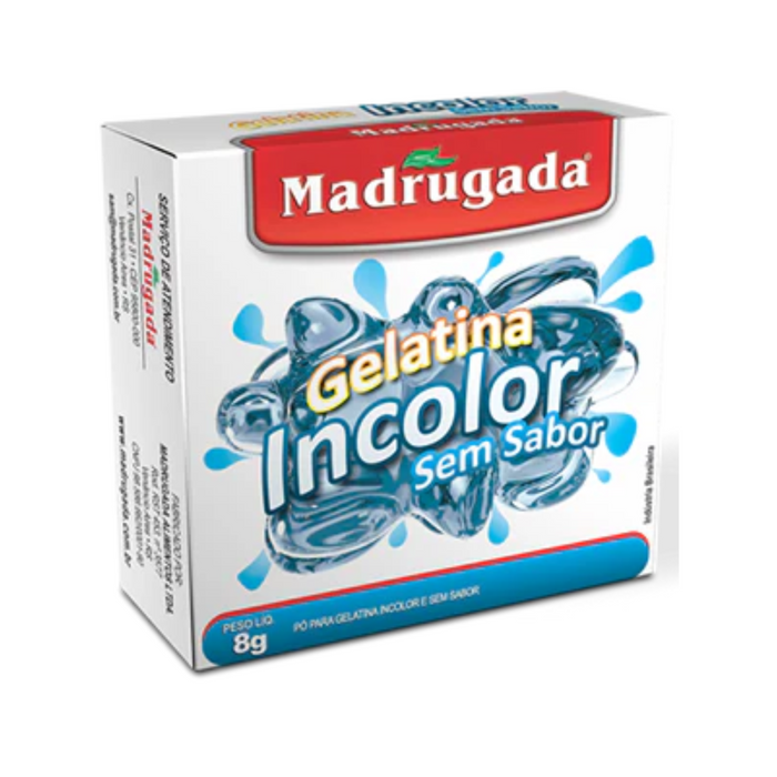 Madrugada Gelatina Incolor Sem Sabor 8g