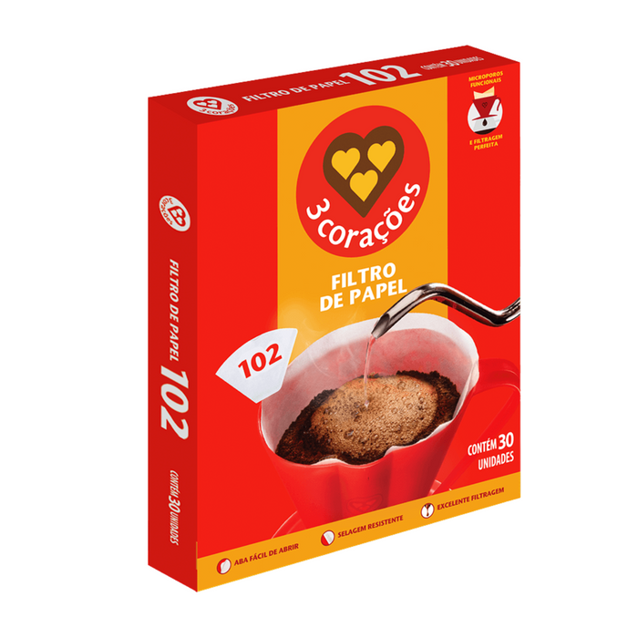 3 Corações Filtro de Papel Número 102