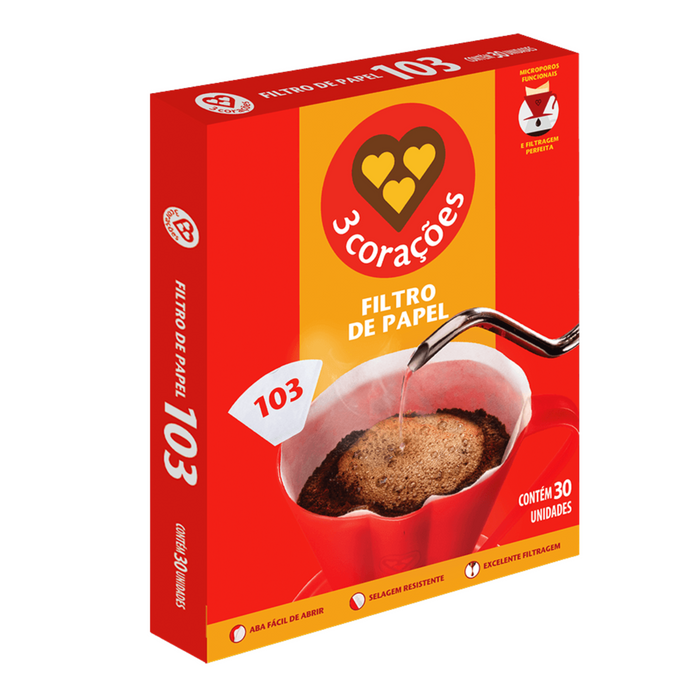 3 Corações Filtro de Papel Número 103