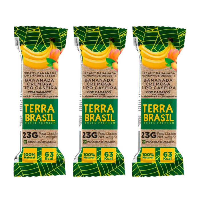 Terra Brasil Bananada Cremosa c/ Damasco Zero Acucar 23g - 3 Unidades