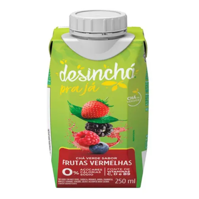 Tial Chá Verde Desinchá Sabor Frutas Vermelhas 250ml