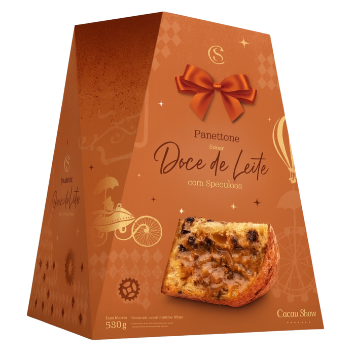 Cacau Show Panettone Doce de Leite Speculoos 580g