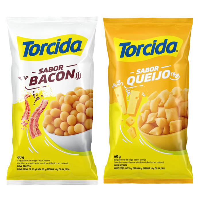Torcida Salgadinho Queijo + Bacon - 2 Unidades