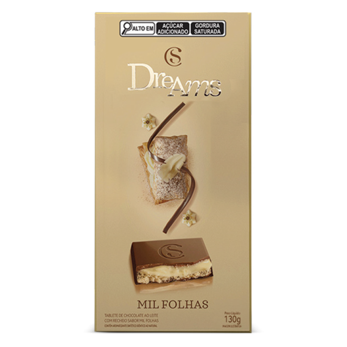 Cacau Show Tablete Dreams Mil Folhas 130g