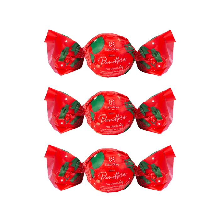 Cacau Show Trufa Panettone Art 30g - 3 unidades