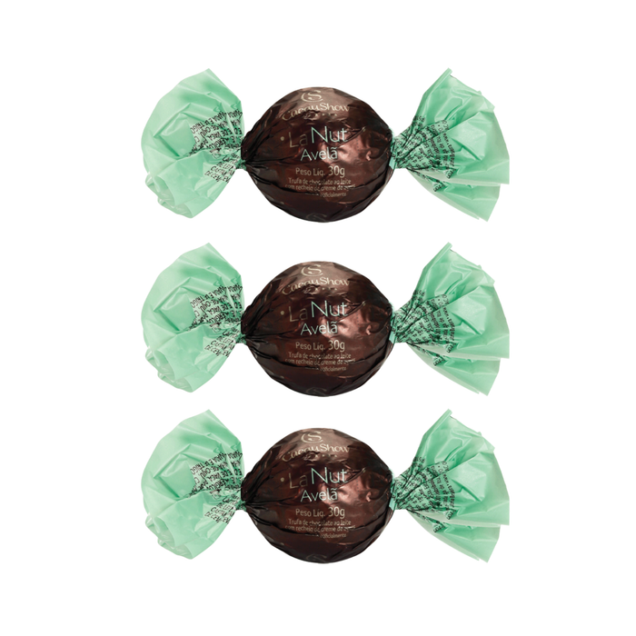 Cacau Show Trufa LaNut Chocolate ao Leite e Avelã 30g - 3 Unidades