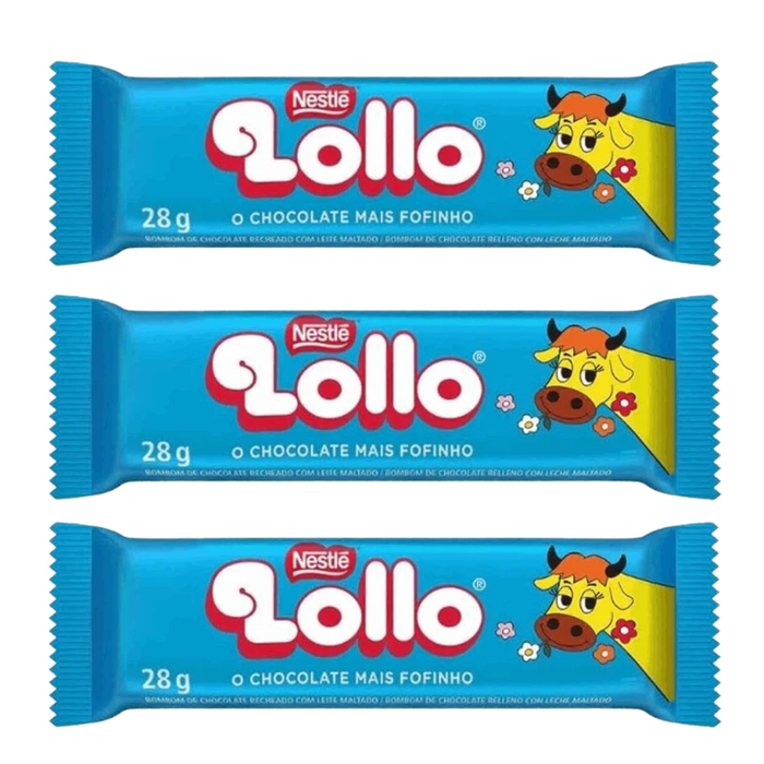 Nestlé Chocolate Lollo 28g - 3 Unidades