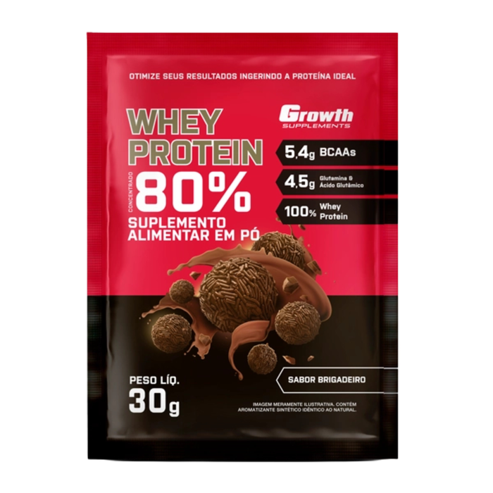Growth Dose Whey Sachê Sabor Brigadeiro 30g