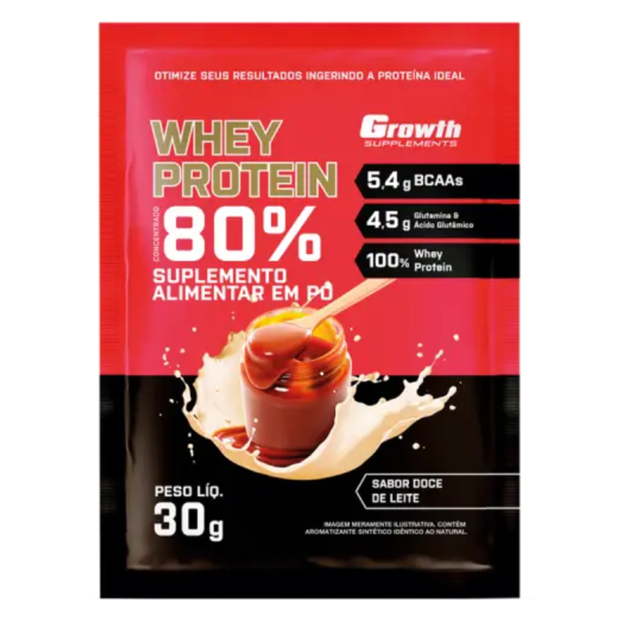 Growth Dose Whey Sachê Sabor Doce de Leite 30g