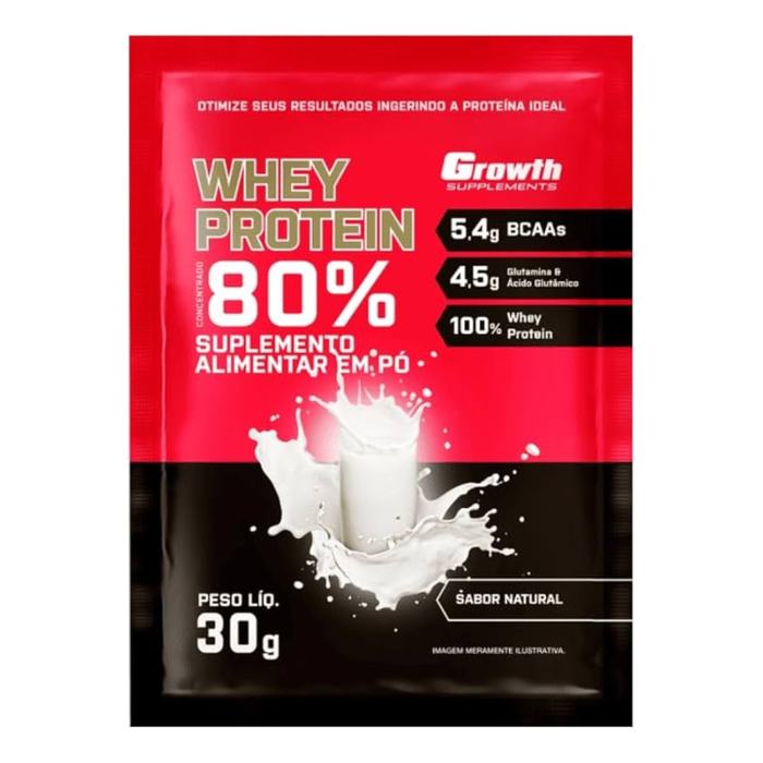 Growth Dose Whey Sachê Sabor Leite em Po 30g
