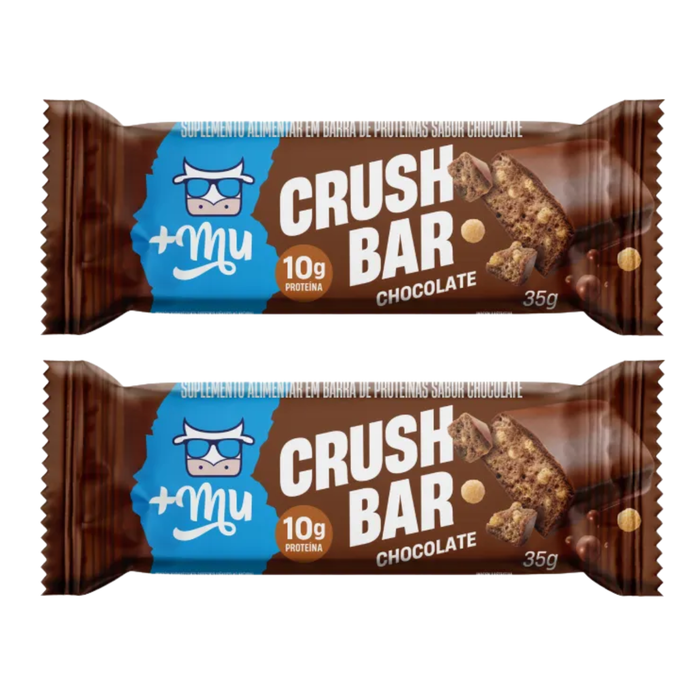 +Mu Crush Bar – Sabor Chocolate 35g - 2 Unidades