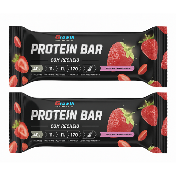 Growth Protein Barrra Sabor Morango 40g