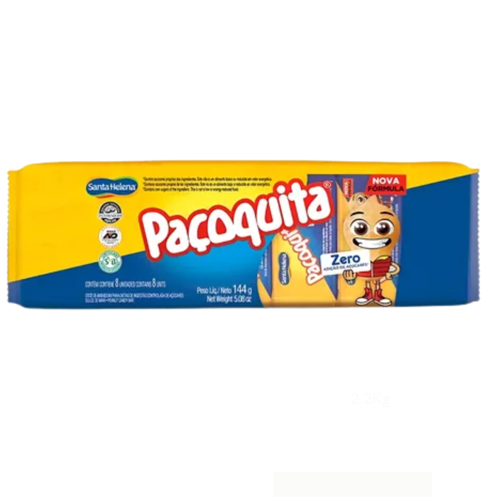 Santa Helena Paçoquita Retangular Zero Açúcar 144g
