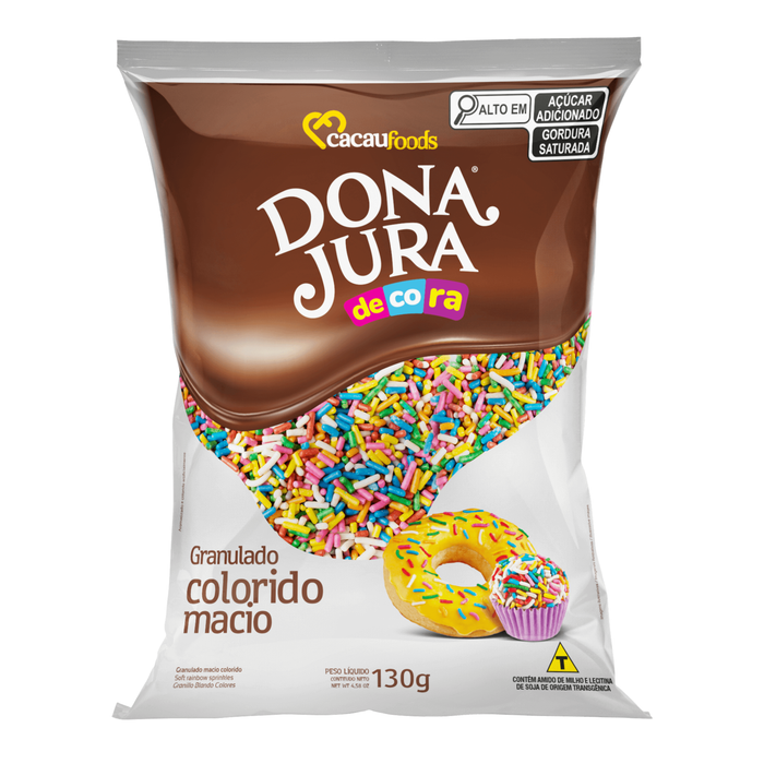 Cacau Foods Granulado Macio Colorido 130g