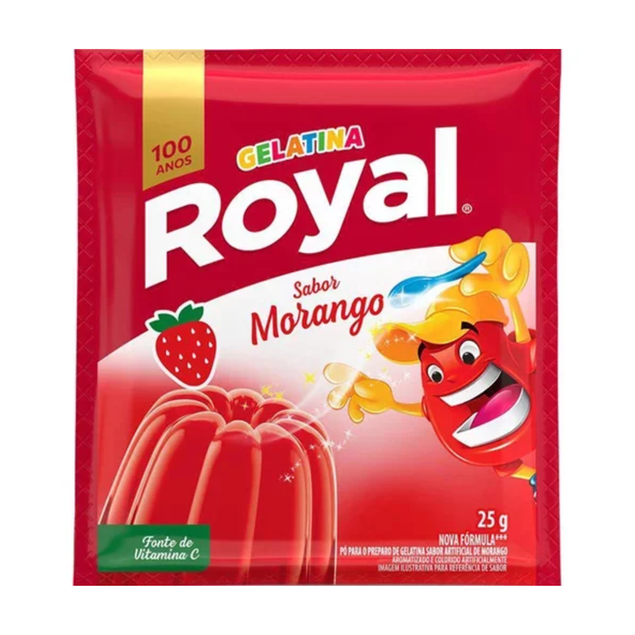 Royal Gelatina Sabor Morango 25g