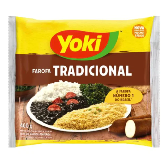 Yoki Farofa Tradicional Temperada 400g