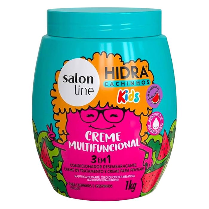 Salon Line Kids - Hidra Creme Multifuncional 3 em 1 Melancia 1Kg