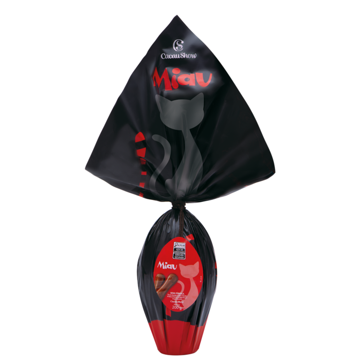 Cacau Show Ovo de Páscoa ao Leite Miau 200g (Apenas 11 Unidades)