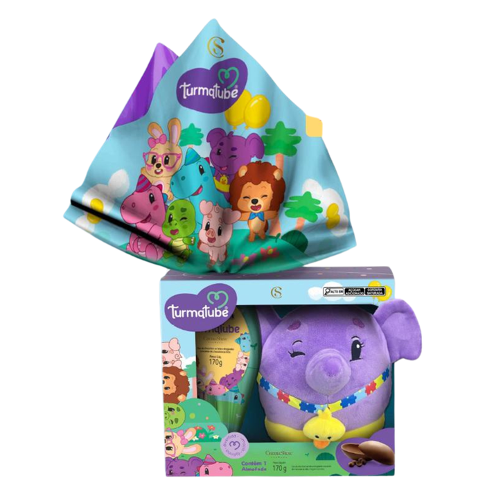 Cacau Show Ovo de Pascoa Almofada TurmaTube 170g (Apenas 2 Unidades)
