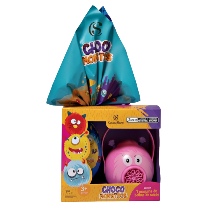 Cacau Show Ovo de Pascoa Bolha de Sabão Claudete 170g (Apenas 3 Unidades)
