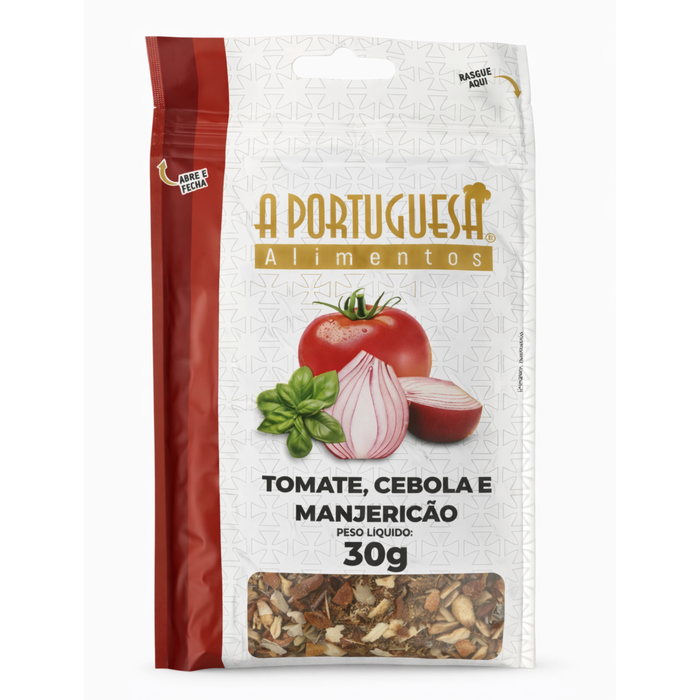A Portuguesa Mix de Temperos Tomate, Cebola e Manjericao 30g
