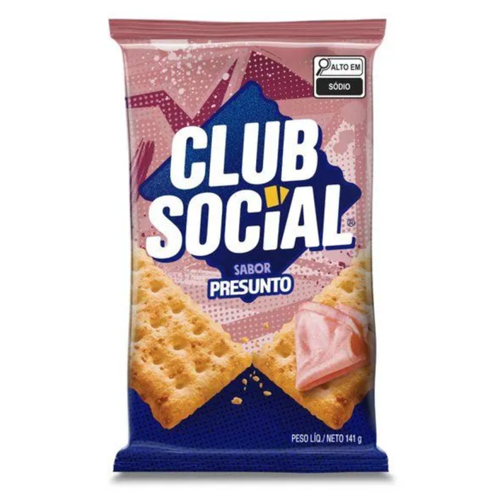 Cub Social Biscoito Salgado Sabor Presunto 141g