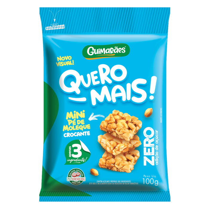 Guimaraes Quero Mais Pe de Moleque Zero 100g