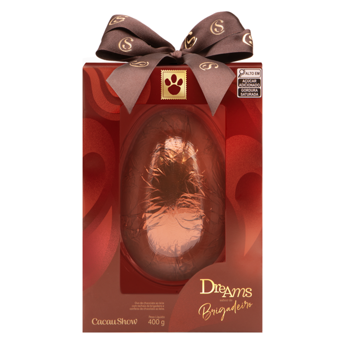 Cacau Show Ovo de Pascoa Dreams Brigadeiro 400g