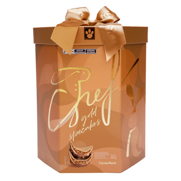 Cacau Show Ovo Recheado do Chef Gold Speculoos 600g