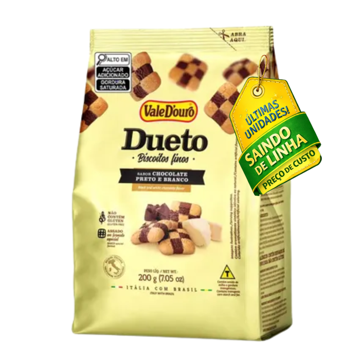 Vale D’Ouro Biscoito Duetos Chocolate Preto e Branco 200g