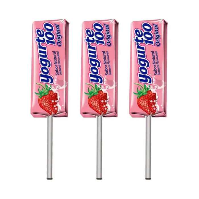 Dori Pirulito Yogurte Morango 11.2g - 3 Unidades