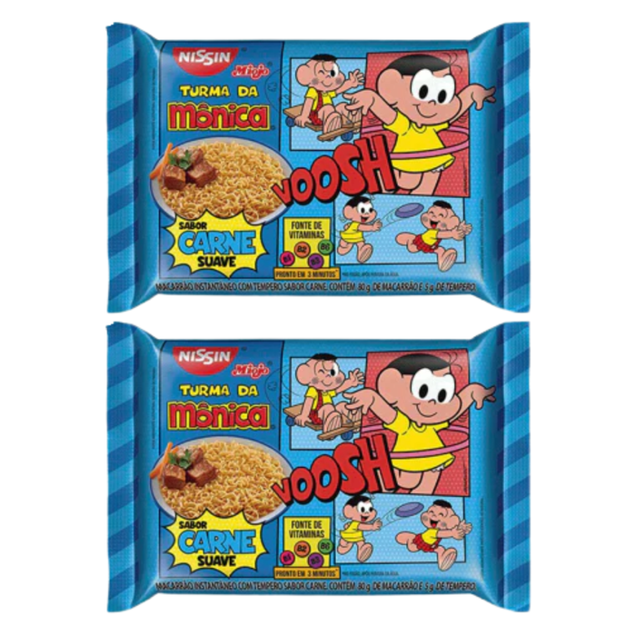 Nissin Miojo Turma da Mônica Carne 75g – 2 Unidades