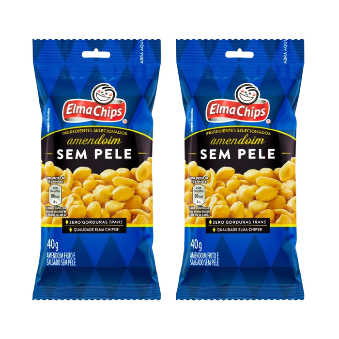 Elma Chips Amendoim Sem Pele 40g (2 Unidades)