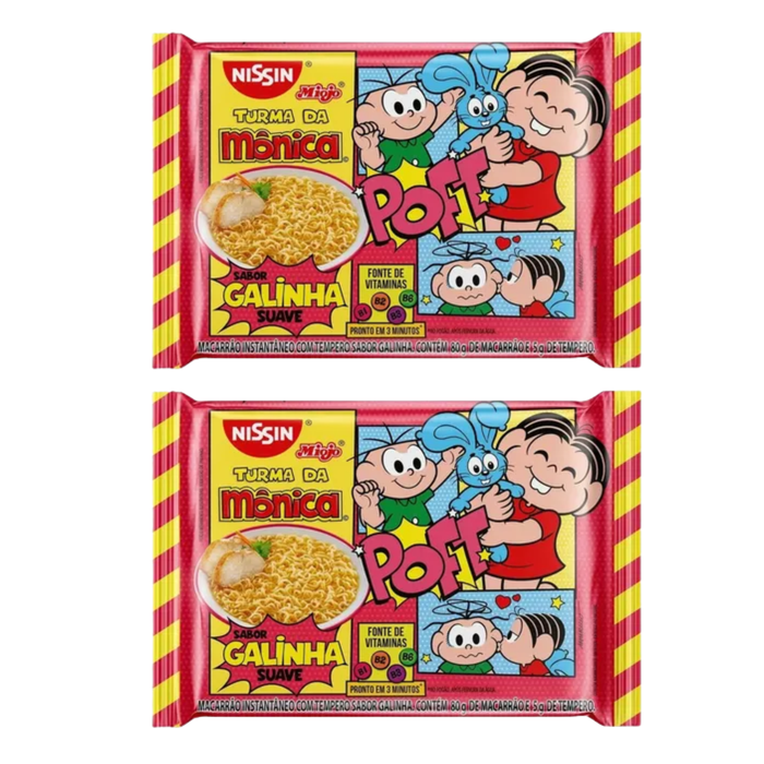 Nissin Miojo Turma da Mônica Suave Galinha 75G - 2 Unidades