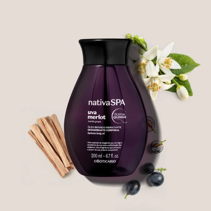O Boticario Nativa Spa Oleo Bifasico Uva Merlot 200ml