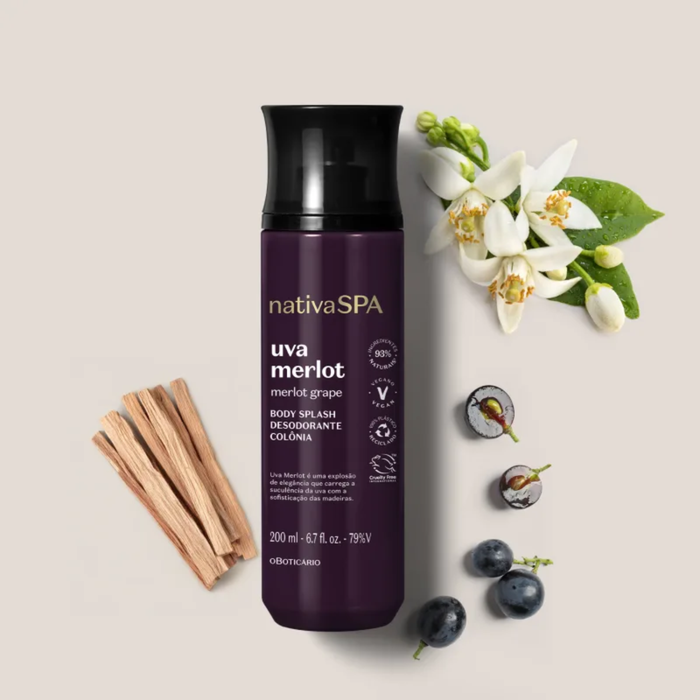 O Boticario Nativa Spa Body Splash Uva Merlot 200ml